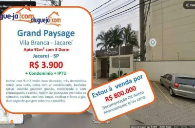 Apartamento com 3 dormitórios, 91 m² - venda por r$ 800.000,00 ou aluguel por r$ 4.501,00/mês - villa branca - jacareí/sp