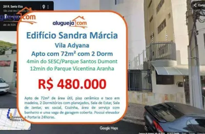 Apartamento com 2 dormitórios à venda, 72 m² por r$ 480.000 - vila adyana - são josé dos campos/sp