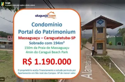 Sobrado com 4 dormitórios à venda, 194 m² por r$ 1.190.000 - massaguaçu - caraguatatuba/sp