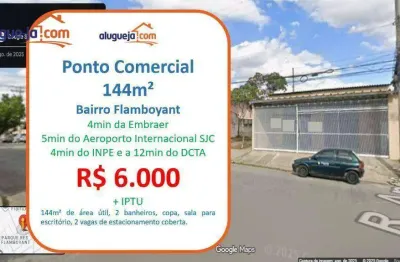 Ponto para alugar, 144 m² por r$ 6.216/mês - parque residencial flamboyant - são josé dos campos/sp
