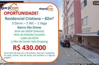 Apartamento com 3 dormitórios à venda, 82 m² por r$ 430.000,00 - jardim são dimas - são josé dos campos/sp