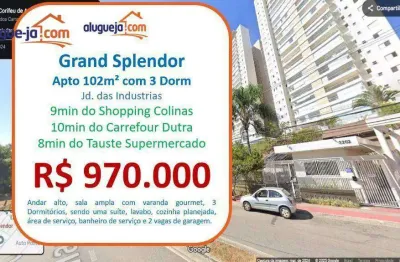 Apartamento com 3 dormitórios à venda, 102 m² por R$ 970.000 - Jardim das Indústrias - São José dos Campos/SP