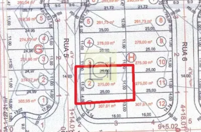 Terreno à venda em itu-sp, residencial paulo japur, 275,00 m² de área!