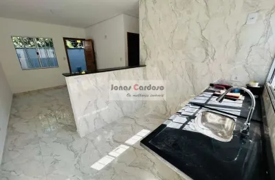 Casa térrea na vila são sebastião com 49m², sala e cozinha conceito aberto, 2 dormitórios, casa em villagio com 4 casas. r$: 290 mil. mogi das cruzes.