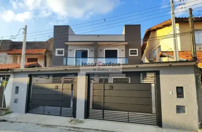 Casa nova à venda no mogi moderno em mogi das cruzes-sp. com 3 quartos, 1 suíte, 1 sala, 3 banheiros, 2 vagas. imperdível!
