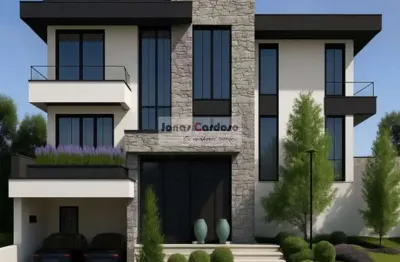 Casa em condomínio de luxo em mogi das cruzes-sp em obras : 4 quartos, 3 suítes, 1 sala, 6 vagas de garagem, 350m². por $ 1.990.000,00
