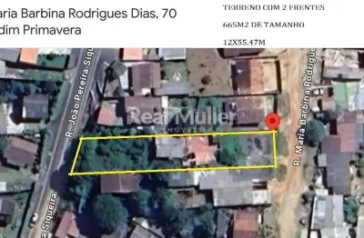 Terreno almirante tamandaré - cachoeira - 645m2 - 2 frentes com ruas asfaltadas