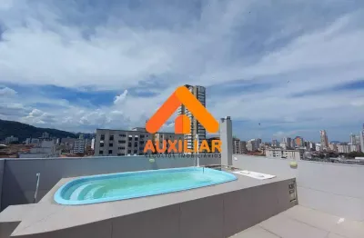 Cobertura, piscina, churrasqueira, 2 vagas, campo grande, santos