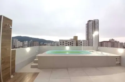 Cobertura, piscina, churrasqueira, 2 vagas, campo grande, santos
