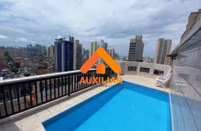 Cobertura Duplex, Piscina, Churrasqueira, 4 dormitórios, Embaré, Santos
