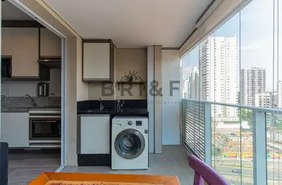 Apartamento para locação 1 dormitório , 1 vaga , 39 m² brooklin - mobiliado - são paulo