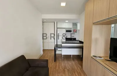 Apartamento para locação/venda 44m²,  mobiliado, 1 suíte, varanda, 1 vaga. brooklin, sp.
