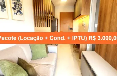 Apartamento para locação em Salvador-BA, Armação: 1 quarto, 1 suíte, 1 sala, 1 banheiro, 1 vaga de garagem, 26,56m²