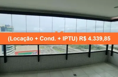 Apartamento para locação em salvador-ba, no bairro patamares: 1 quarto, 2 salas, 2 banheiros, 1 vaga de garagem!