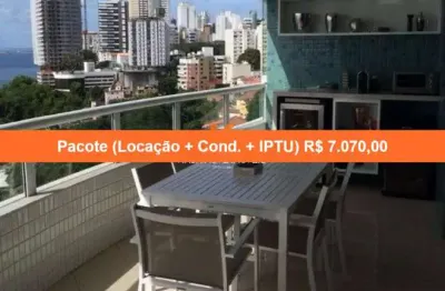 Apartamento para locação na barra, salvador-ba: 1 quarto, 1 sala, 1 banheiro, 1 vaga de garagem, 67m² de área.