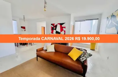 Apartamento na barra, locação carnaval 2026, salvador-ba: 3 quartos, 2 suítes, 2 salas, 4 banheiros, 119m² de área