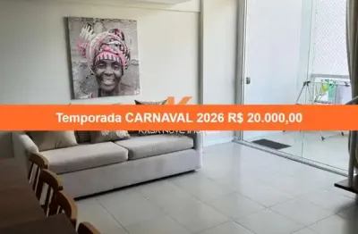Locação carnaval 2026, apartamento em salvador-ba, bairro vitória: 1 quarto, 1 suíte, 1 sala, 1 banheiro, lavabo, 2 vagas, 75m².
