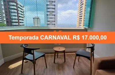 Apartamento para locação CARNAVAL 2026. 3 quartos, 2 suítes, 2 salas, 3 banheiros, 1 vaga de garagem na Vitória, Salvador-BA, 127m².
