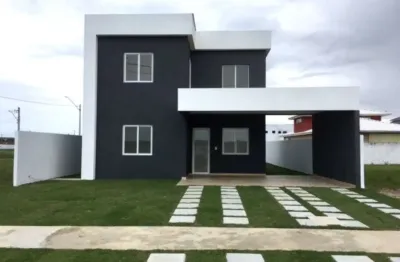 Casa em condomínio - camaçari-ba: 3 quartos, 2 suítes, 2 salas, 4 banheiros, 2 vagas, 203 m².