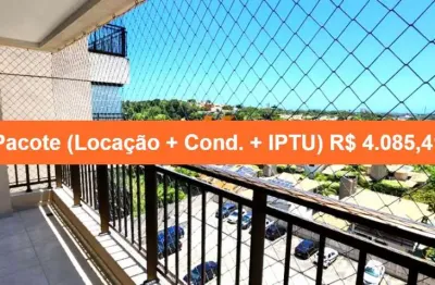 Apartamento de 3 quartos com suíte, na cidade de salvador-ba, bairro piatã: 85m², 2 salas, 3 banheiros e vaga de garagem