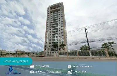 Condomínio acquarelle - condomínio acquarelle residencial, 3 qts sendo 1 suíte com 87m²
