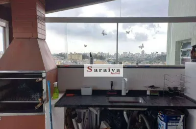 Cobertura com 2 dormitórios à venda, 100 m² por r$ 585.000,00 - vila camilópolis - santo andré/sp