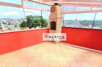 Cobertura com 2 dormitórios à venda, 74 m² por r$ 365.000,00 - jardim cristiane - santo andré/sp