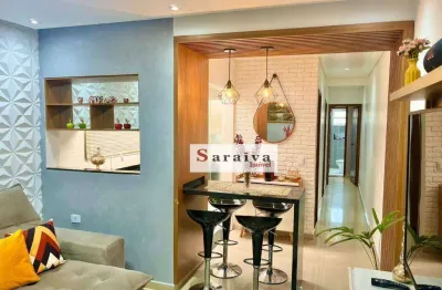 Apartamento com 2 dormitórios à venda, 55 m² por r$ 410.000,00 - vila camilópolis - santo andré/sp