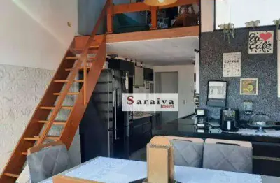Cobertura à venda, 130 m² por r$ 520.000,00 - vila scarpelli - santo andré/sp