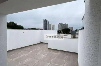 Cobertura com 2 dormitórios para alugar, 50 m² por r$ 2.200/mês - vila américa - santo andré/sp