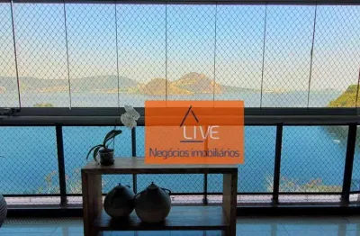 Live vende - apartamento com 4 dormitórios à venda, 290 m² por r$ 2.800.000 - boa viagem - niterói/rj
