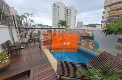 Live vende: excelente cobertura com 5 quartos, vaga, varanda, piscina, 320 m² por r$ 3.500.000 - icaraí - niterói/rj
