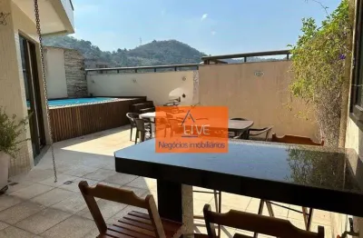 Cobertura com 4 dormitórios à venda, 220 m² por r$ 1.400.000,00 - são francisco - niterói/rj