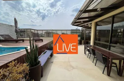 Live vende: linda cobertura 4 quartos, 2 suítes, vaga, 313m²