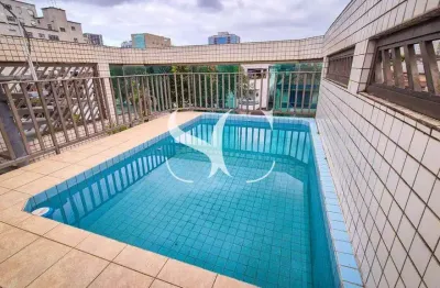 Vende-se casa sobreposta alta com 4 suíres e piscina privativa em santos sp, no bairro do embaré