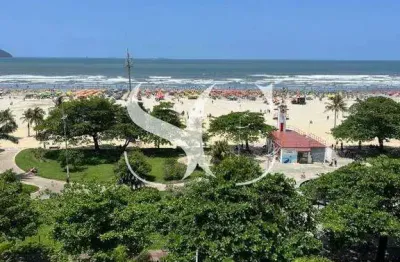 Apartamento a venda com três dormitórios no gonzaga em santos - vista para o mar