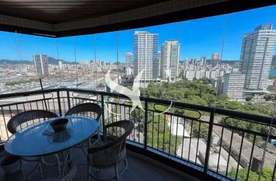 Apartamento de 3 quartos com 2 suítes, varanda, sala 3 ambientes - vista mar em santos (aparecida)