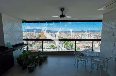 Apartamento à venda, 3 dormitórios, 1 suíte, 127m2, lazer completo na aparecida em santos