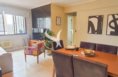 Vende-se apartamento na ponta da praia, em santos - 2 dormitórios sendo 1 suíte, lazer e vaga demarcada.