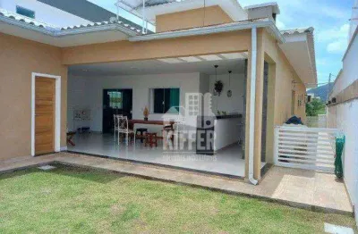 Casa linear de luxo com 3 quartos no alphaville maricá – condomínio completo e estuda permuta