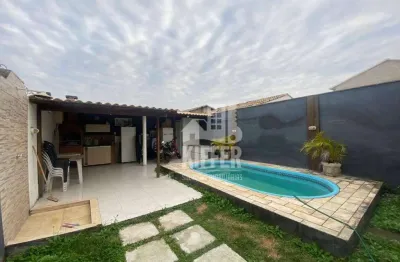 Casa com 2 quartos, suíte, piscina, churrasqueira e área gourmet – financiada – oportunidade