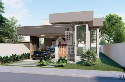 Casa com 3 quartos (1 suíte), pé direito duplo e garagem – condomínio com lazer completo