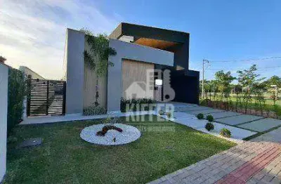 Casa de alto padrão no alphaville ii maricá – 3 quartos, suíte e área gourmet