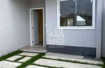 Casa nova com 2 quartos (1 suíte) no barroco - itaipuaçu, maricá - rj | 75m² | financia