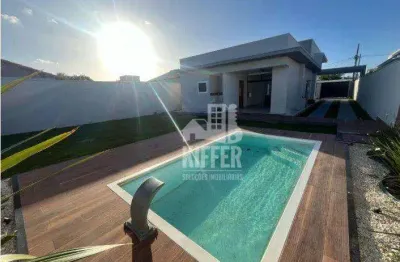 Casa com 3 dormitórios à venda, 139 m² por r$ 865.000,00 - jardim atlântico central (itaipuaçu) - maricá/rj