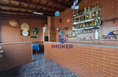 Sobrado na cidade kemel, poá/sp; 3 quartos; 2 vagas; amplo área social com churrasqueira