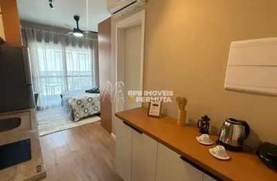 Studio residencial mobiliado | 27m² | andar alto | lazer completo | ao lado do metrô
