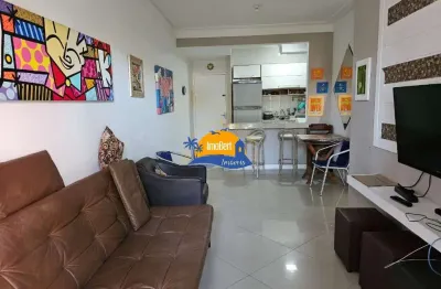 Apartamento à venda  na quadra da praia no centro de bertioga-sp: 2 quartos, 1 suíte, 2 salas, 2 banheiros e 70m² de área. aproveite!