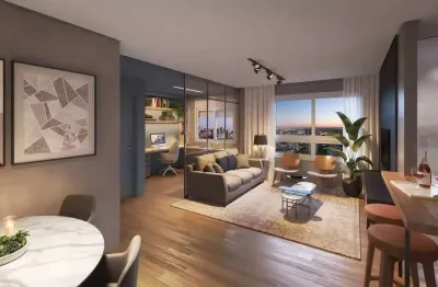 Apartamento de 02 dormitórios. 59m² privativos, churrasqueira e vaga, com suíte próximo puc