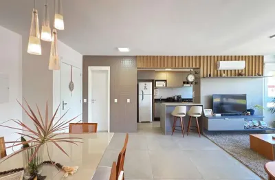 Apartamento 03 suítes bairro cristal, 88,97m² de área privativa, semimobiliada e 02 vagas de garagens cobertas.